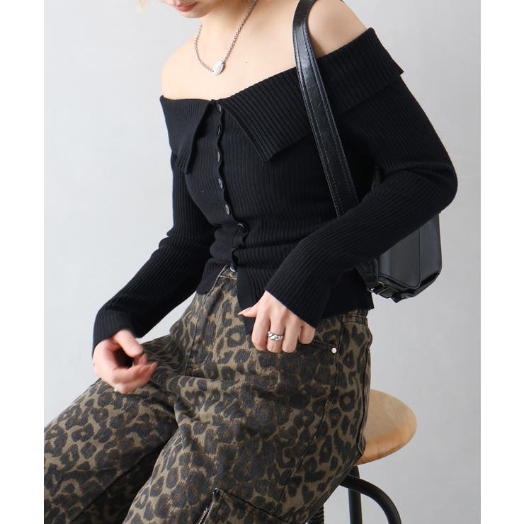 襟付きオフショルニット | SpRay | 詳細画像10 