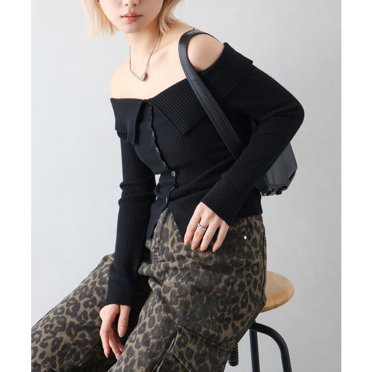 襟付きオフショルニット | SpRay | 詳細画像11 