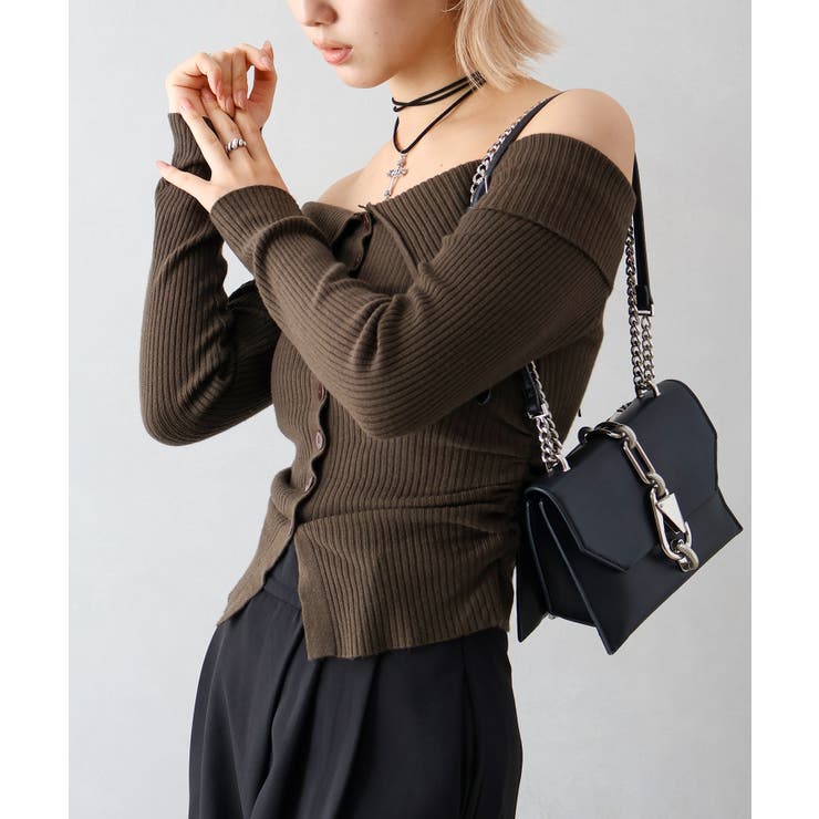 襟付きオフショルニット | SpRay | 詳細画像17 