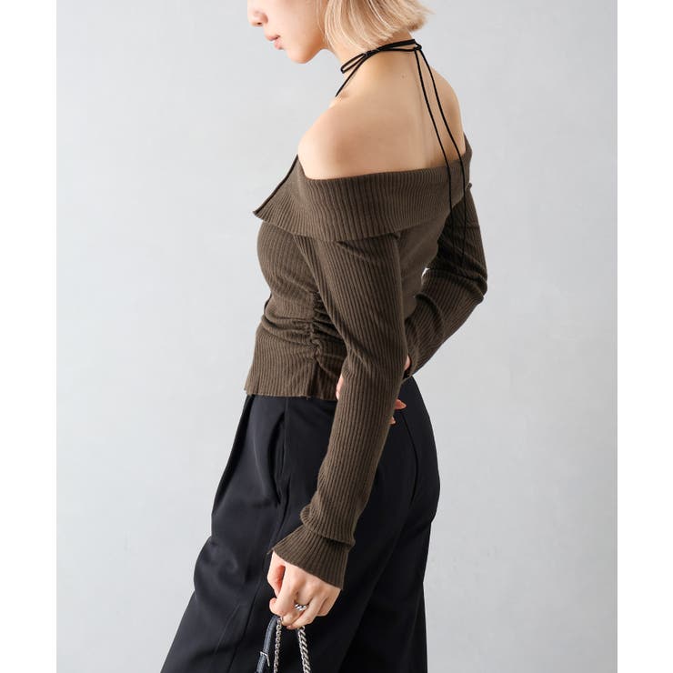 襟付きオフショルニット | SpRay | 詳細画像20 