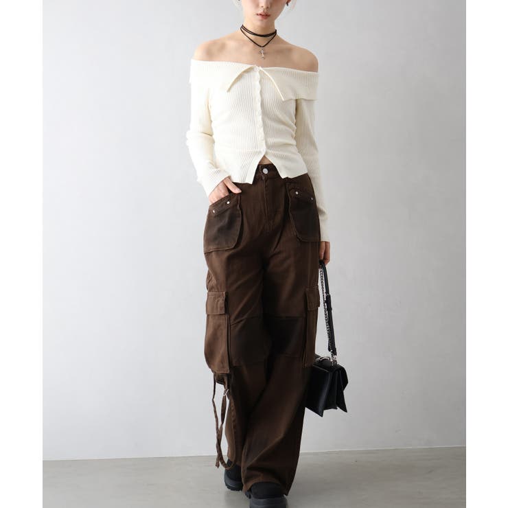 襟付きオフショルニット | SpRay | 詳細画像23 