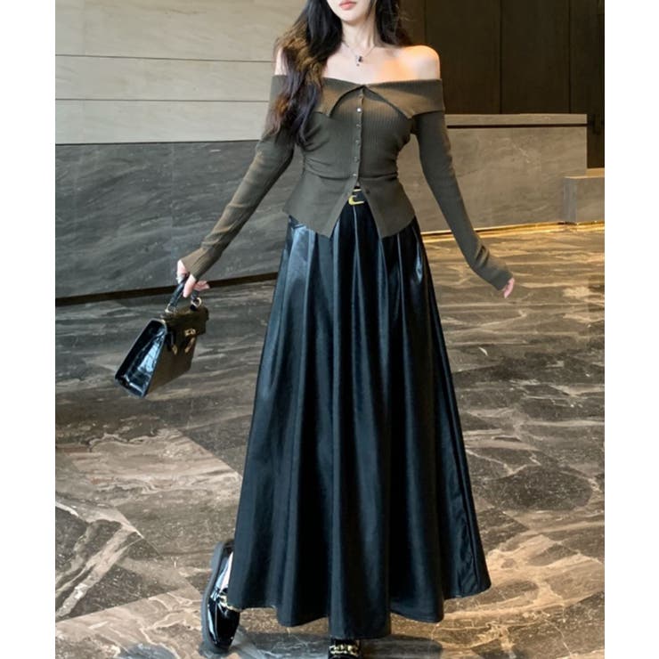 襟付きオフショルニット | SpRay | 詳細画像35 