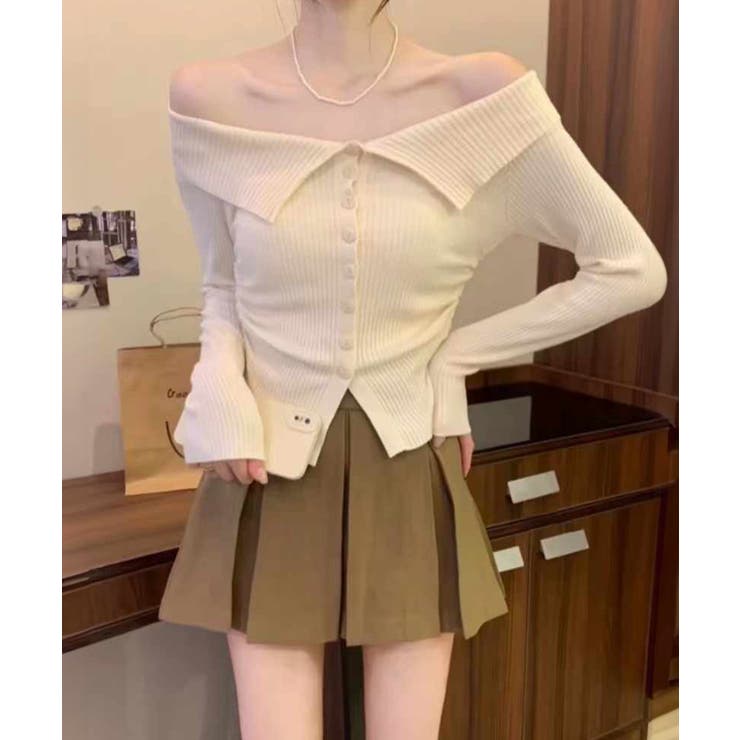 襟付きオフショルニット | SpRay | 詳細画像36 