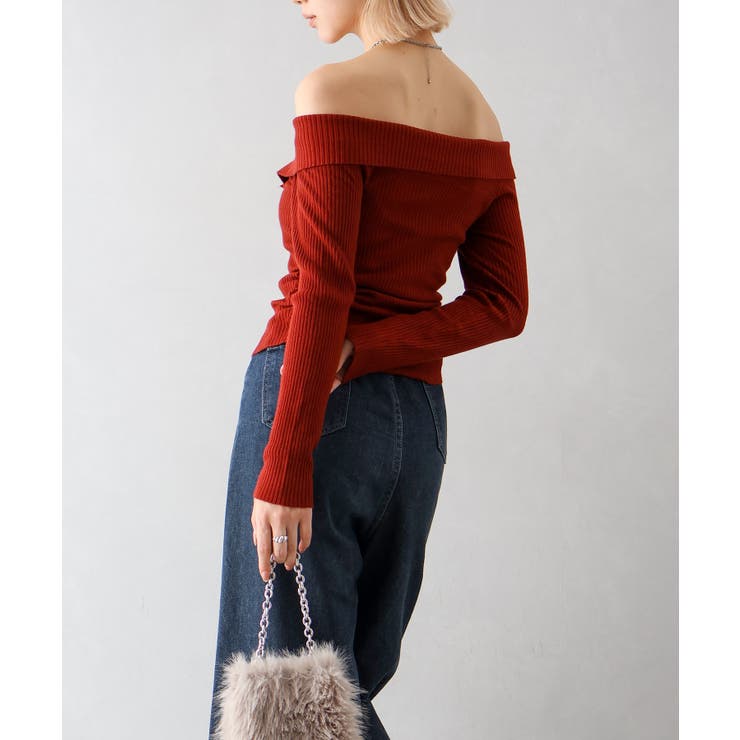 襟付きオフショルニット | SpRay | 詳細画像6 