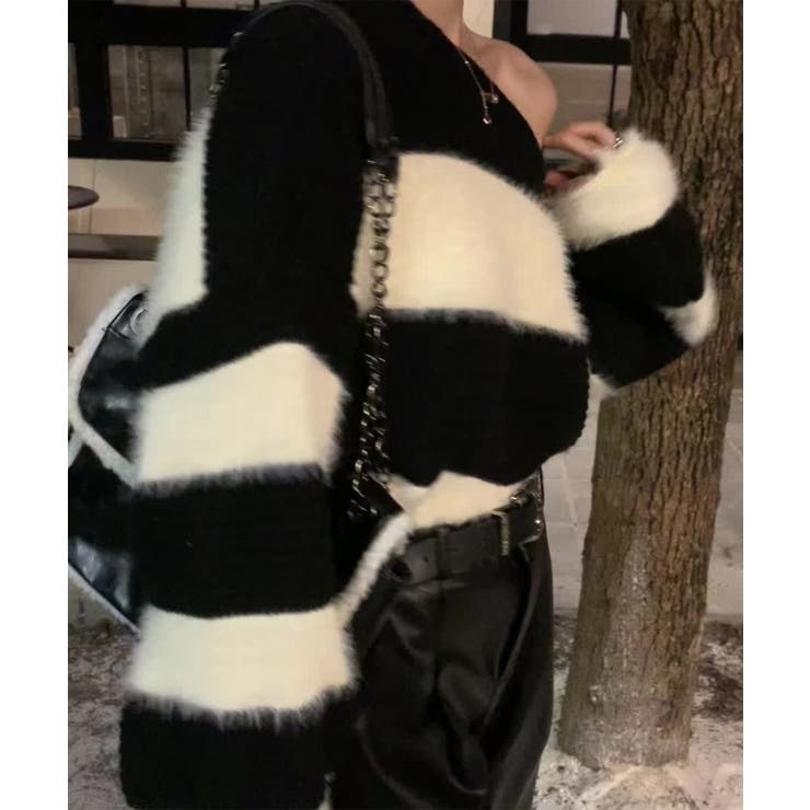 シャギーボーダークロップドニット | SpRay | 詳細画像41 