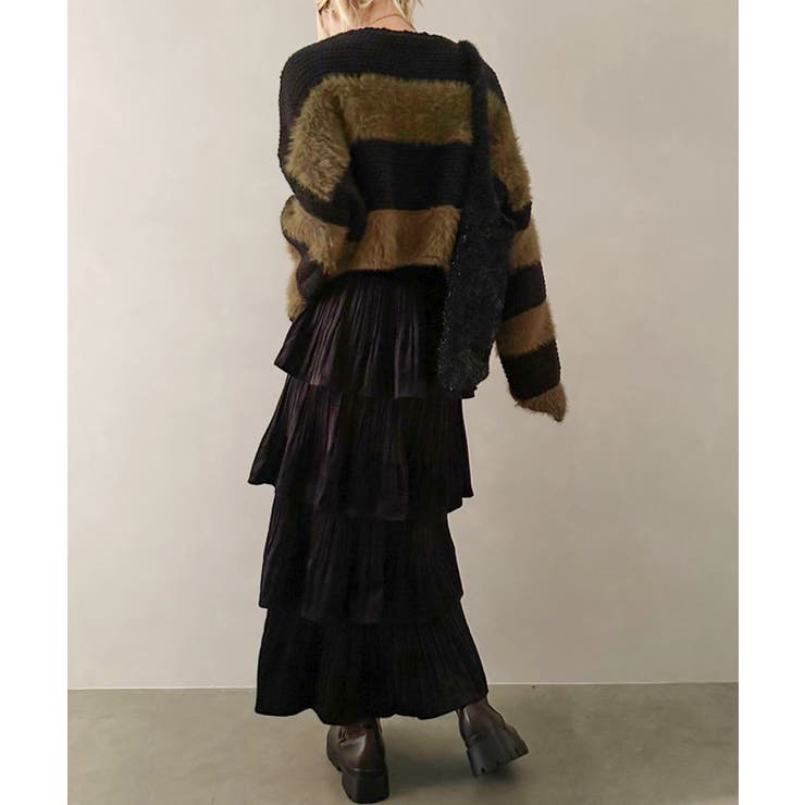 シャギーボーダークロップドニット | SpRay | 詳細画像59 