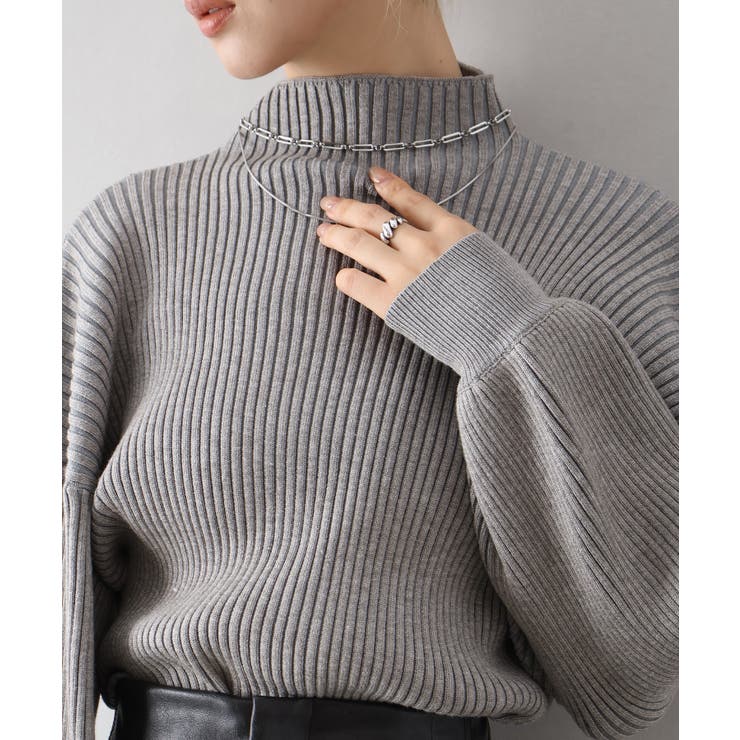 ボリューム袖ボトルネックニット | SpRay | 詳細画像14 