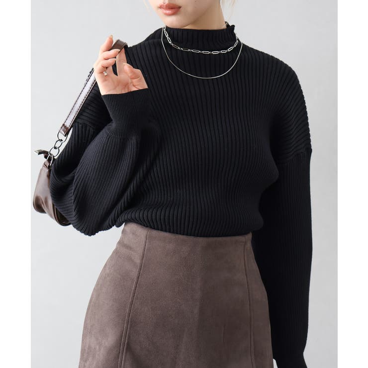 ボリューム袖ボトルネックニット | SpRay | 詳細画像17 