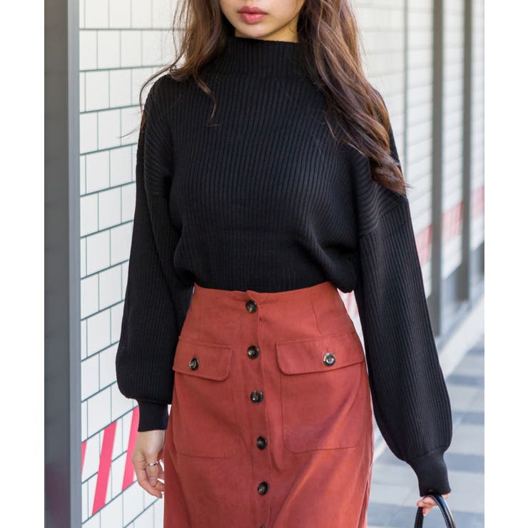 ボリューム袖ボトルネックニット | SpRay | 詳細画像21 