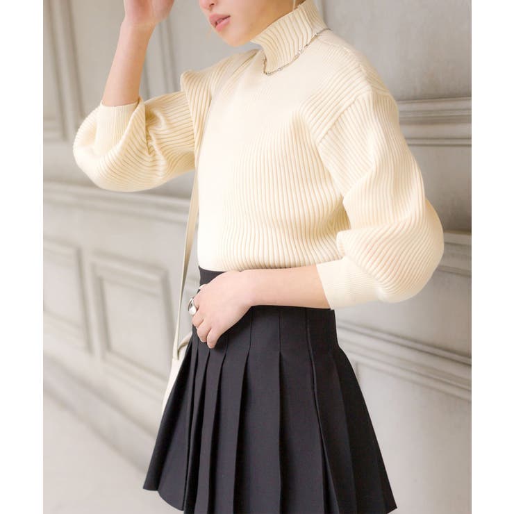 ボリューム袖ボトルネックニット | SpRay | 詳細画像24 