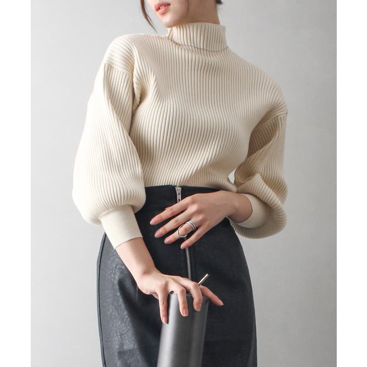 ボリューム袖ボトルネックニット | SpRay | 詳細画像26 