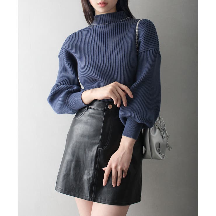 ボリューム袖ボトルネックニット | SpRay | 詳細画像28 