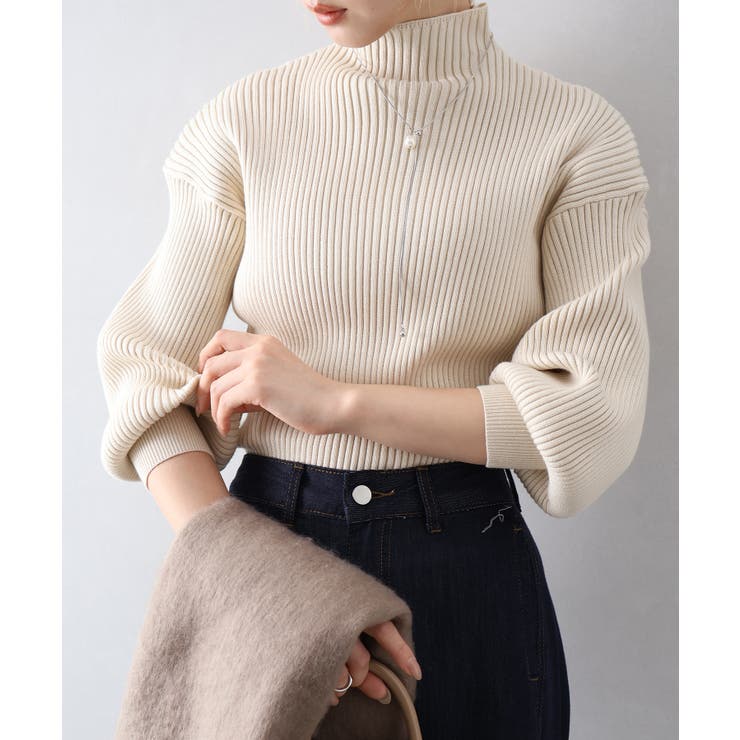 ボリューム袖ボトルネックニット | SpRay | 詳細画像32 