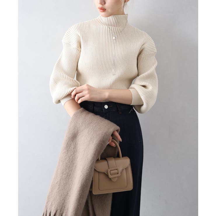 ボリューム袖ボトルネックニット | SpRay | 詳細画像33 