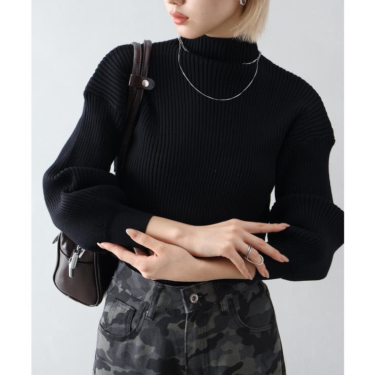 ボリューム袖ボトルネックニット | SpRay | 詳細画像40 