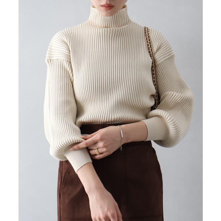 ボリューム袖ボトルネックニット | SpRay | 詳細画像42 