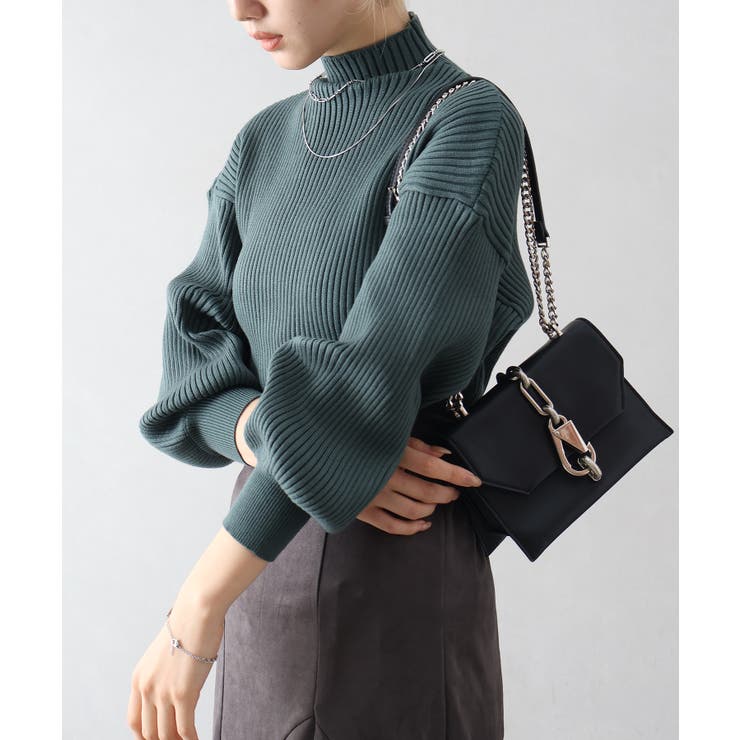 ボリューム袖ボトルネックニット | SpRay | 詳細画像43 