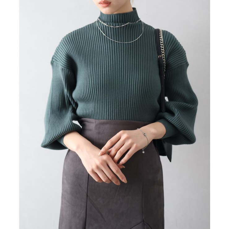 ボリューム袖ボトルネックニット | SpRay | 詳細画像44 