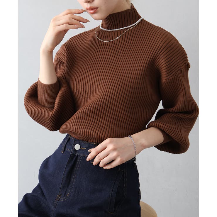 ボリューム袖ボトルネックニット | SpRay | 詳細画像47 