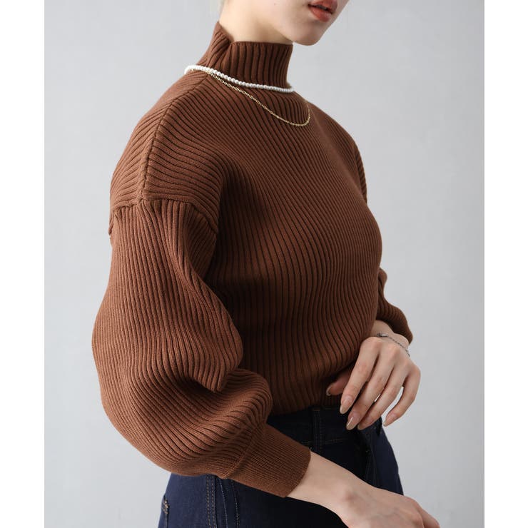 ボリューム袖ボトルネックニット | SpRay | 詳細画像48 