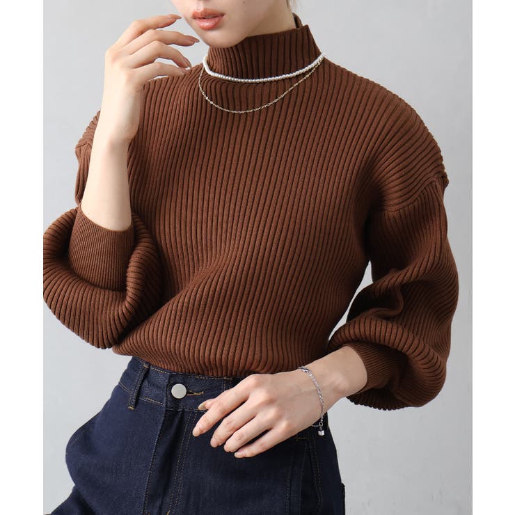 ボリューム袖ボトルネックニット | SpRay | 詳細画像49 