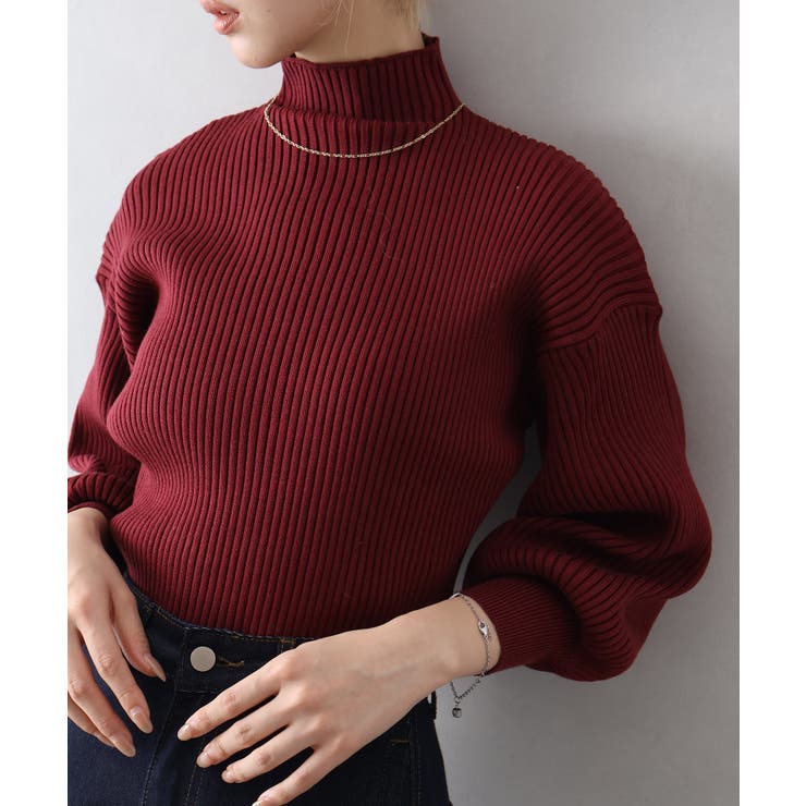 ボリューム袖ボトルネックニット | SpRay | 詳細画像51 