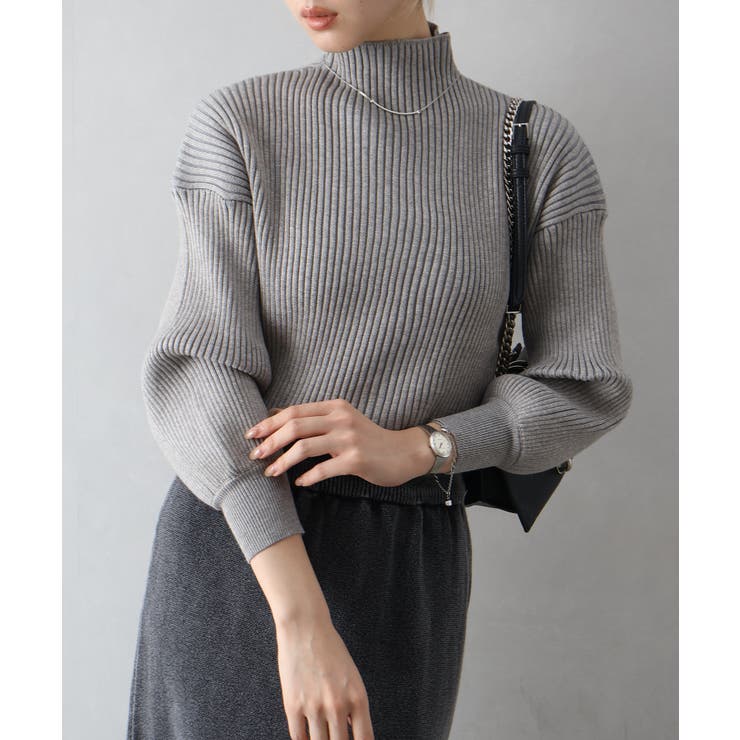 ボリューム袖ボトルネックニット | SpRay | 詳細画像56 