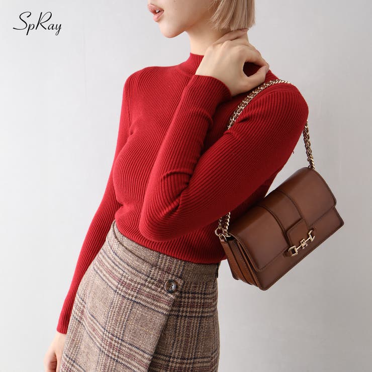 リブプチハイネックニット | SpRay | 詳細画像1 