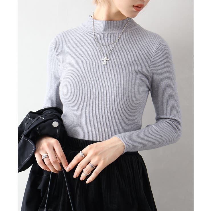 リブプチハイネックニット | SpRay | 詳細画像12 