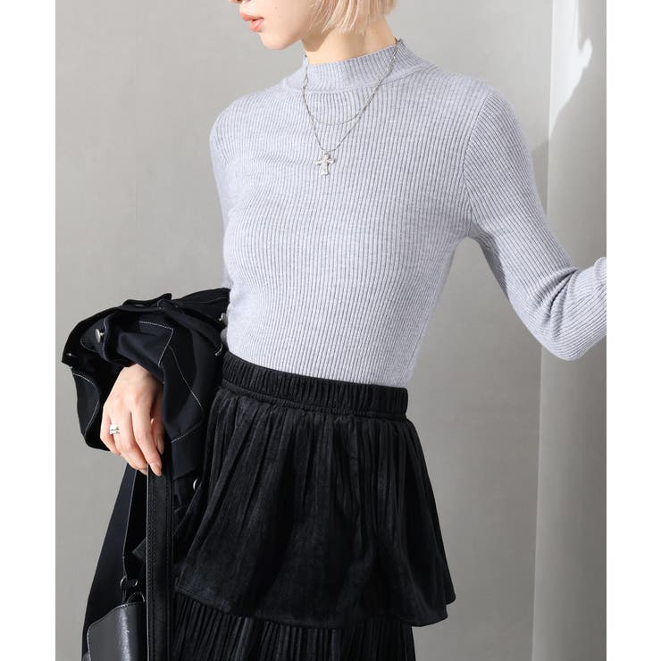 リブプチハイネックニット | SpRay | 詳細画像13 