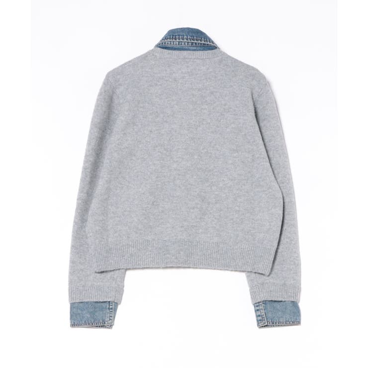 デニム切替フェイクレイヤードカーディガン | SpRay | 詳細画像59 