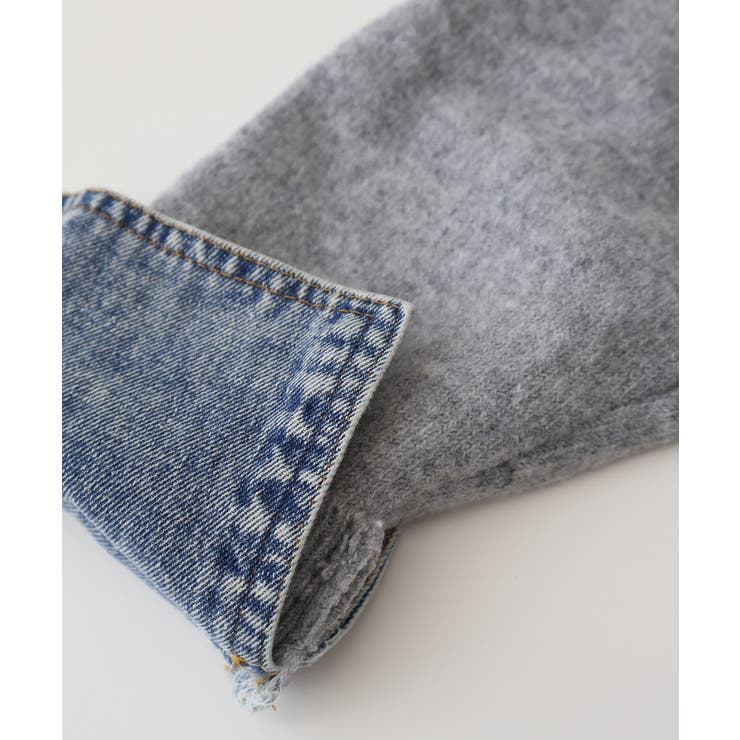 デニム切替フェイクレイヤードカーディガン | SpRay | 詳細画像87 