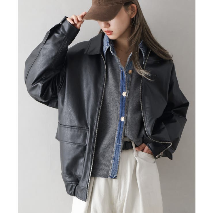 デニム切替フェイクレイヤードカーディガン | SpRay | 詳細画像89 