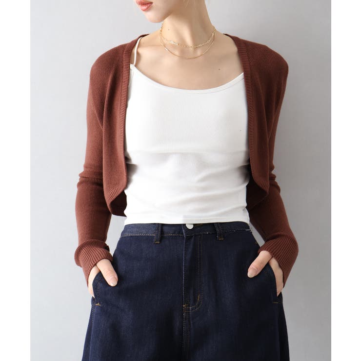 ライトブラウン | ニットボレロ | SpRay