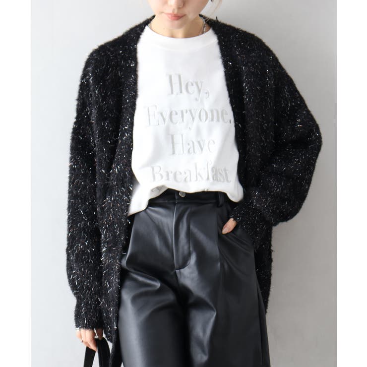 ラメシャギーロングVネックカーディガン[品番：SPRW0010813]｜SpRay