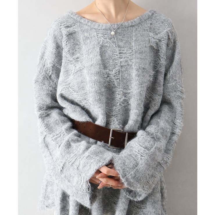 ベルト付フェザーＢＩＧニット | SpRay | 詳細画像19 