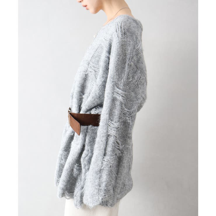 ベルト付フェザーＢＩＧニット | SpRay | 詳細画像20 