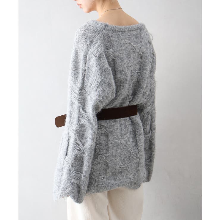 ベルト付フェザーＢＩＧニット | SpRay | 詳細画像21 