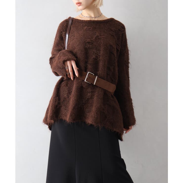 ベルト付フェザーＢＩＧニット | SpRay | 詳細画像3 