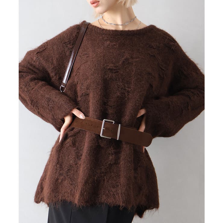 ベルト付フェザーＢＩＧニット | SpRay | 詳細画像6 