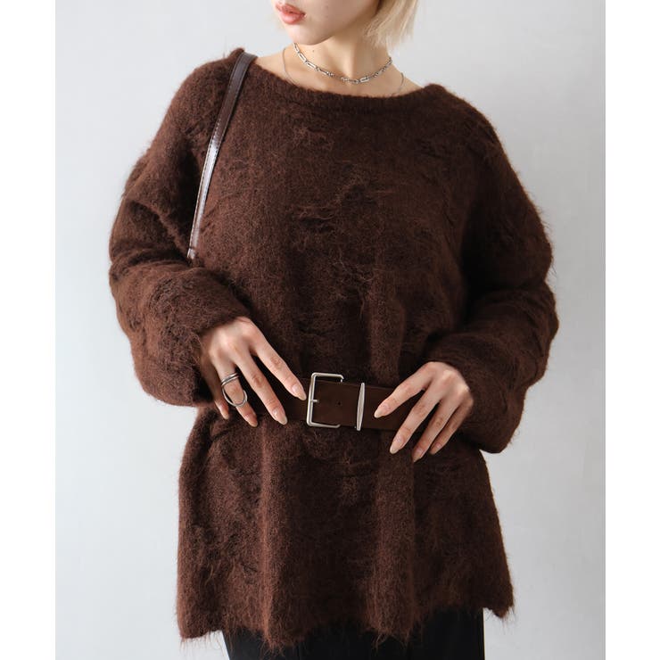 ベルト付フェザーＢＩＧニット | SpRay | 詳細画像7 