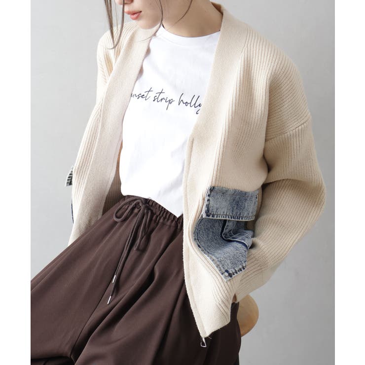 デニムポケットZIPカーディガン | SpRay | 詳細画像21 