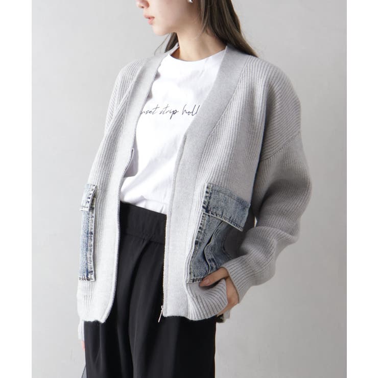 デニムポケットZIPカーディガン | SpRay | 詳細画像37 