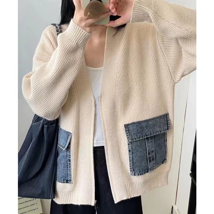 デニムポケットZIPカーディガン | SpRay | 詳細画像45 