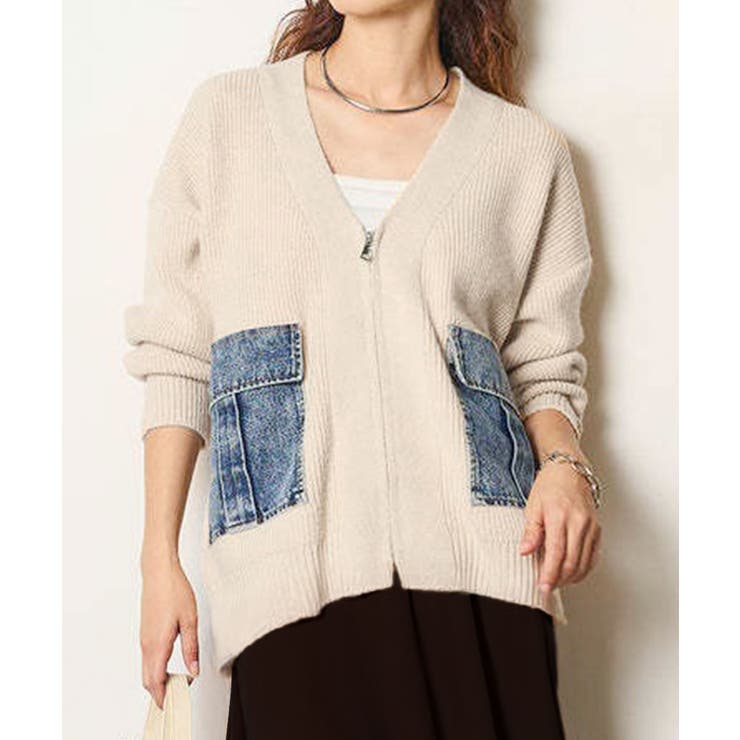 デニムポケットZIPカーディガン | SpRay | 詳細画像46 