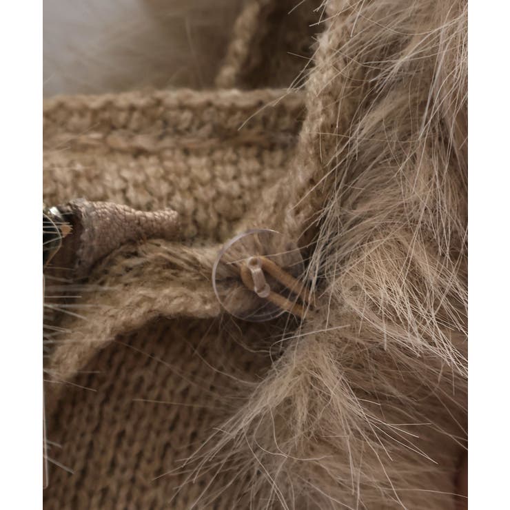 ファー付ニットロングジップパーカー | SpRay | 詳細画像46 