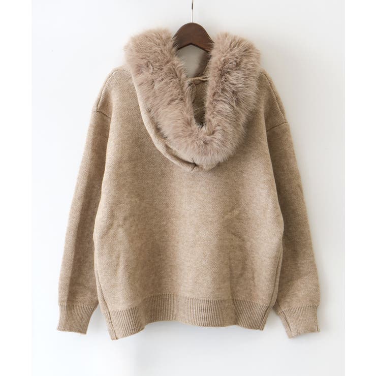 ファー付ニットロングジップパーカー | SpRay | 詳細画像49 