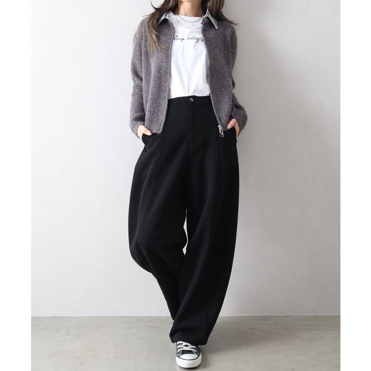 デニム衿ジップニットカーディガン | SpRay | 詳細画像64 