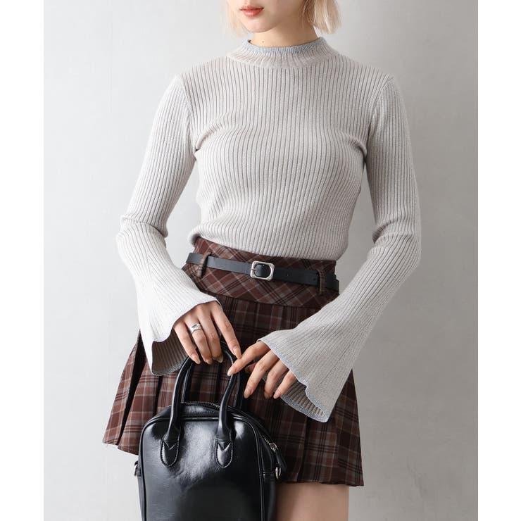 ラメフレアスリーブハイネックニット | SpRay | 詳細画像9 