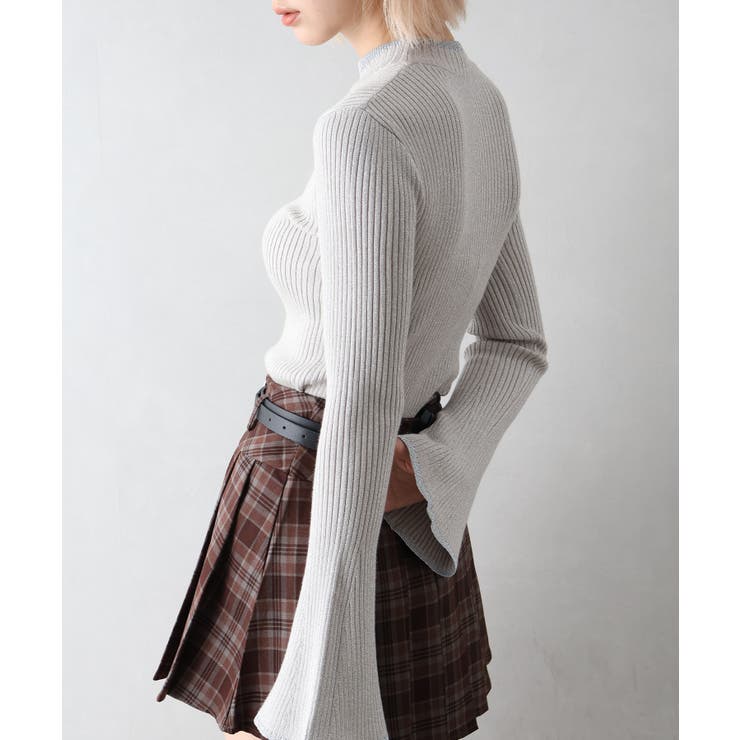 ラメフレアスリーブハイネックニット | SpRay | 詳細画像10 